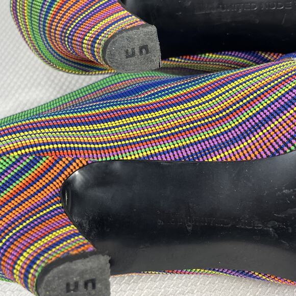 UNITED NUDE Size 9.5 (40) M High-Heel Manhattan Fold Shoe Boots Multi-color - Picture 9 of 12